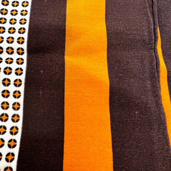 Vgt  Yves Saint Laurent  scarf 100% silk satin/rayon 30" Brown Orange dott (27) - Picture 9 of 10